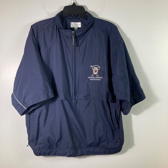 Mens Cutter & Buck CB Windtec SS Masters Madness Invitational Windbreaker Navy M - Picture 1 of 9